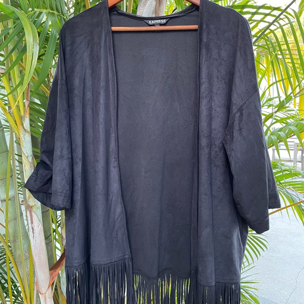 Express suede tassel cover shirt